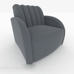 Gray Leisure Single Sofa 3d model