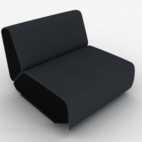 1д модель темно-серого односпального дивана V3