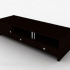 Темно-коричневый деревянный шкаф для телевизора V2