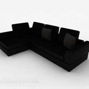 Black Multiseater Sofa V5 3d model