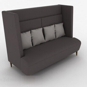 Grå flerseter sofa 3d modell