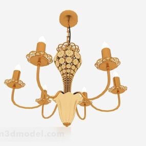 Yellow Style Classic Chandelier 3d model