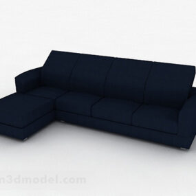Blue Multiseater Sofa V2 3d model