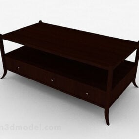Wooden Simple Coffee Table V4 3d model