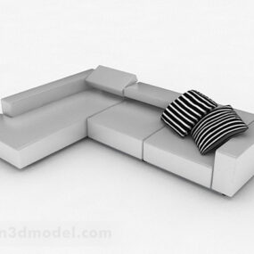 Gray Multiseater Sofa V1 3d model