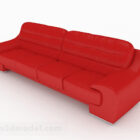 Red Multiseater Sofa V2