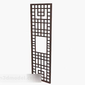 Chinese Style Wooden Partition V4 3d model