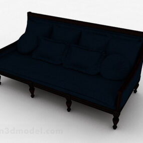 Model 3d Sofa Multiseater Biru V3