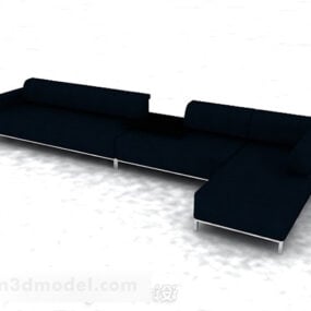 Blaues Mehrsitzer-Sofa V4 3D-Modell