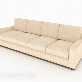 6д модель желтого многоместного дивана V3