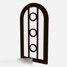 Wooden Arched Windows 3d model