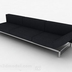 3д модель минималистичного многоместного дивана-мебели
