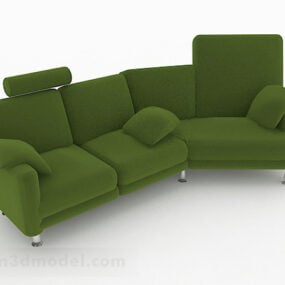 Πράσινο 3d μοντέλο επίπλων καναπέ πολλαπλών θέσεων