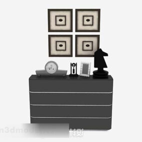 Gray Paint Furniture Cabinet 3d model