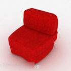 Red Fabric Single Sofa Furniture