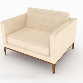 黄色简约单人沙发V1 3d模型