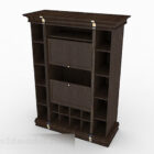 Brown Wooden Bookcase V8