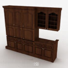 Vintage Wooden Brown Cabinet