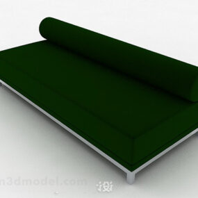 Sky Blue Leather Loveseat Sofa 3d model