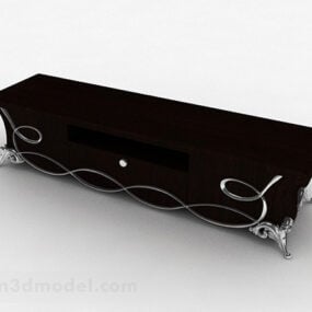 Wooden Tv Cabinet Decor 3d model