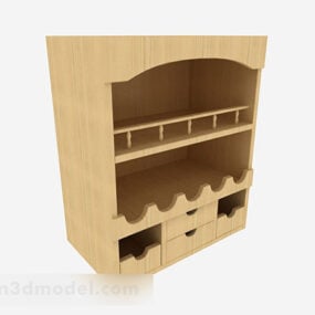 Kid Room Wooden Cabinet 3d model