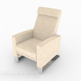 Yellow Fabric Single Sofa Furniture 3d model