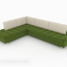Zielona wielomiejscowa sofa Meble V1 Model 3D