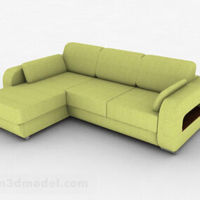 Green Minimalist Multi-seats Sofa 3d model