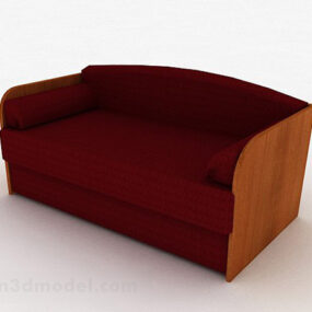 Brown Fabric Single Sofa Furniture 3d model