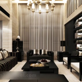 Muebles chinos modernos sala de estar modelo 3d