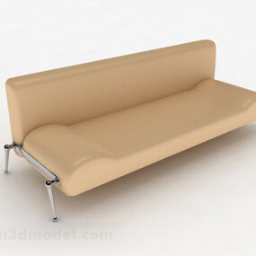 黄色のマルチシートソファ家具3Dモデル