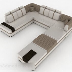 U Shape Sofa Furniture V1 3d model