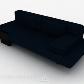 Mobília de sofá duplo azul V1 modelo 3d