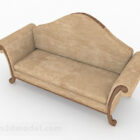 Винтажная коричневая диван-кровать Loveseat