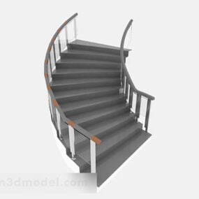 Hotel Gray Stairs Furniture 3d model