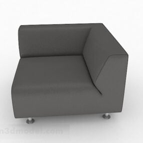 Gray Simple Single Sofa Furniture V1 3d model