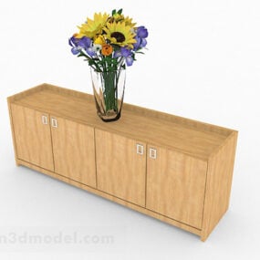 Yellow Minimalist Shoe Cabinet Furniture 3d model