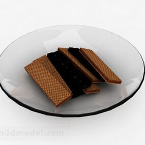Model 3d Perabot Kuki Wafer Coklat