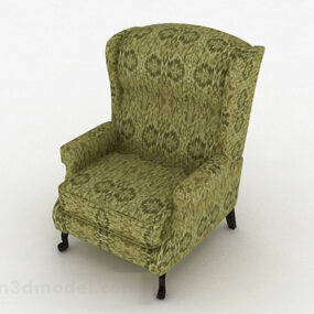 Modello 3d di mobili per divano singolo verde europeo