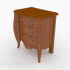 Vintage dřevěný noční stolní nábytek