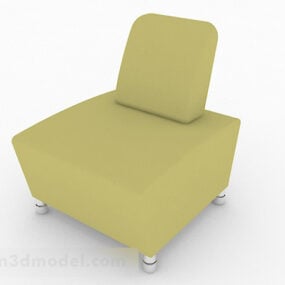 Green Minimalist Single Sofa Furniture Design 3d model