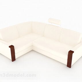 Yellow Multi-seats Sofa Furniture Design 3d model