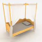 木製シングルベッド家具デザイン