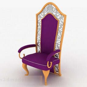 Royal Purple Single Sofa דגם תלת מימד