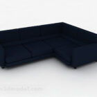 Niebieska, wielomiejscowa sofa