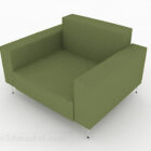 Zelený minimalistický design jednolůžkové pohovky V1