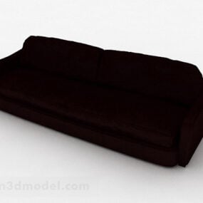 Nội thất Sofa nhiều chỗ màu nâu Thiết kế V1 mẫu 3d