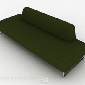 シンプルなマルチシートソファグリーンカラー3Dモデル