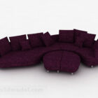 Purple Multi-seats Sofa Furniture Design