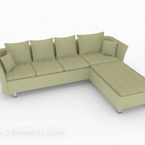 Thiết kế nội thất Sofa nhiều chỗ màu xanh lá cây V1 mẫu 3d